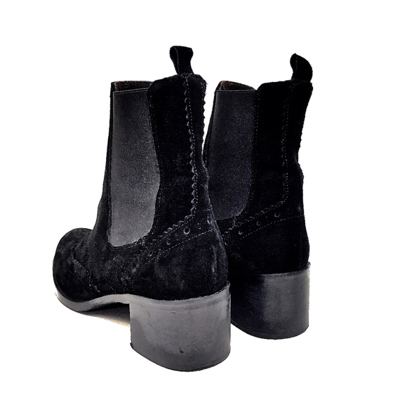 🌹Sesto Meucci Black Suede Wingtip Boots🌹 - Picture 7 of 8